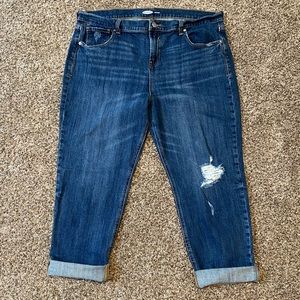 Old Navy Boyfriend Cuffed Jeans, size 14 Like New!